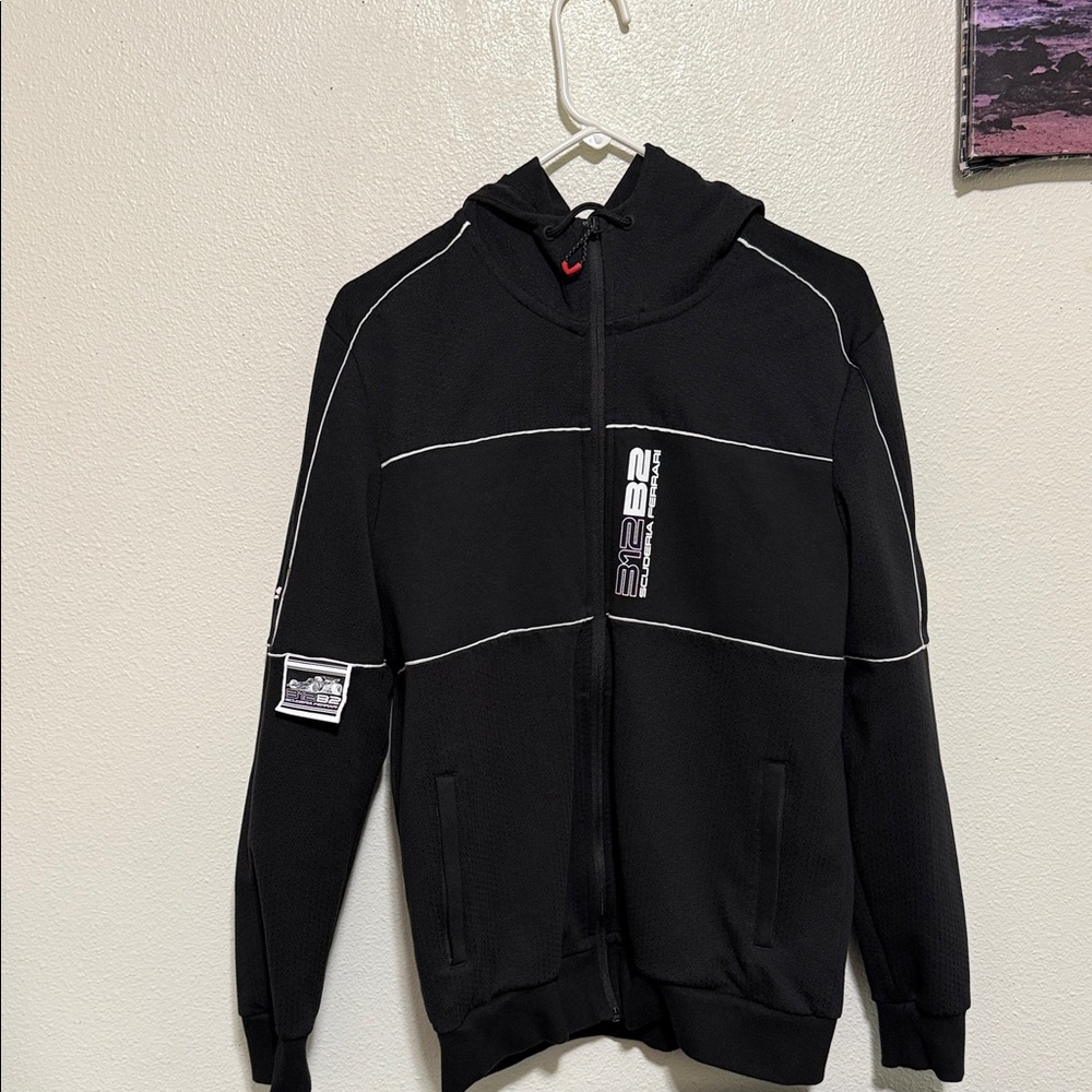 Puma Black Hoodie with Red Accents